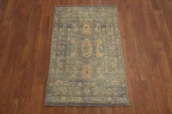 Vegetable Dye Oushak Turkish Accent Rug 2x3