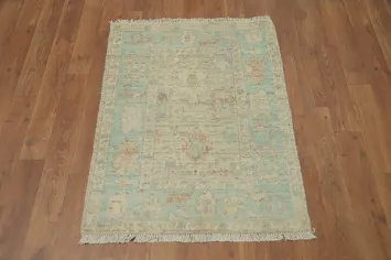 Vegetable Dye Oushak Turkish Accent Rug 2x3
