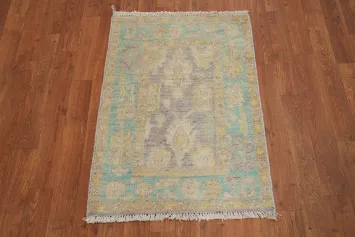 Vegetable Dye Oushak Turkish Accent Rug 2x3