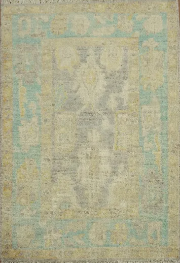 Vegetable Dye Oushak Turkish Accent Rug 2x3