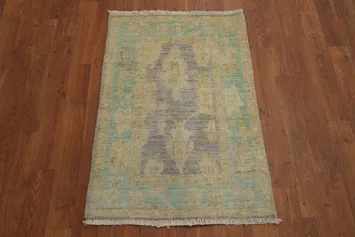 Vegetable Dye Oushak Turkish Accent Rug 2x3