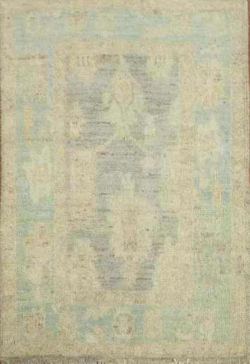 Vegetable Dye Oushak Turkish Accent Rug 2x3