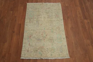 Vegetable Dye Oushak Turkish Rug 2x3