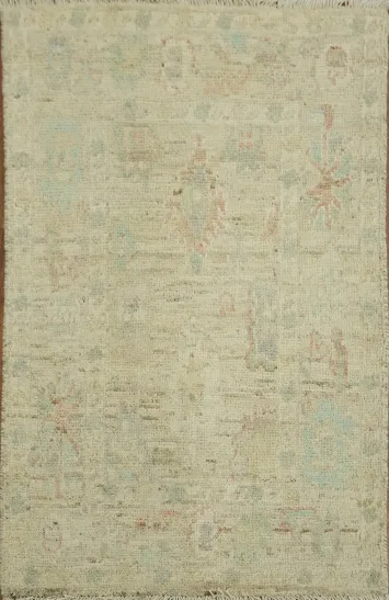 Vegetable Dye Oushak Turkish Rug 2x3