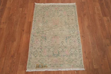 Vegetable Dye Oushak Turkish Accent Rug 2x3