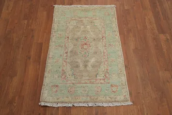 Vegetable Dye Oushak Turkish Accent Rug 2x3