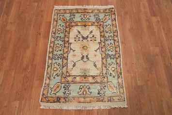 Vegetable Dye Oushak Turkish Accent Rug 2x3