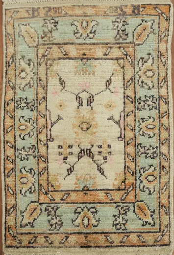 Vegetable Dye Oushak Turkish Accent Rug 2x3