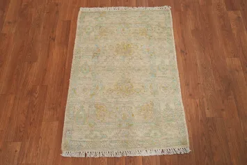Vegetable Dye Oushak Turkish Accent Rug 2x3