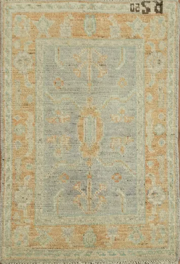 Vegetable Dye Oushak Turkish Rug 2x3