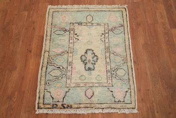 Vegetable Dye Oushak Turkish Accent Rug 2x3