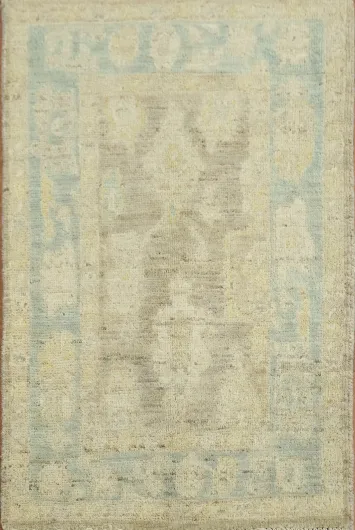 Vegetable Dye Oushak Turkish Foyer Rug 2x3