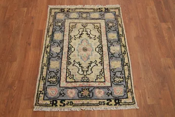 Vegetable Dye Oushak Turkish Accent Rug 2x3