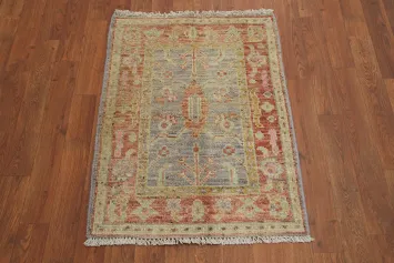 Vegetable Dye Wool Oushak Turkish Accent Rug 2x3