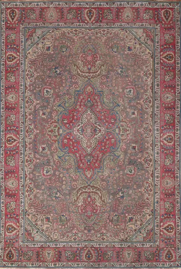 Vintage Wool Tabriz Persian Area Rug 8x11