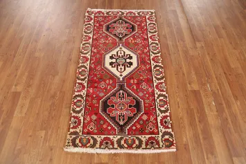 Handmade Wool Shiraz Persian Runner Rug 2x5