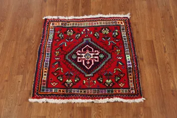 Handmade Square Wool Shiraz Persian Rug 2x2