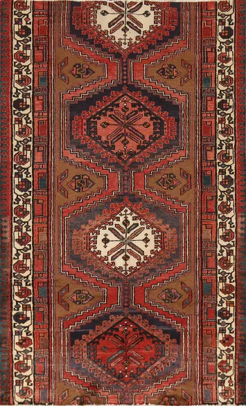 Handmade Wool Ardebil Persian Rug 4x7