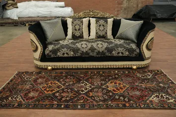 Antique Wool Bakhtiari Persian Runner Rug 3x9