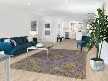 Purple Wool Tabriz Persian Area Rug 7x10