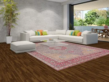 Purple Wool Floral Tabriz Persian Area Rug 10x13