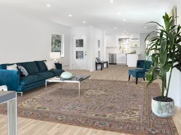 Light Purple Wool Tabriz Persian Area Rug 8x11