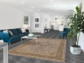 Light Purple Tabriz Persian Area Rug 6x9