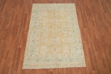 Vegetable Dye Oushak Turkish Rug 4x6