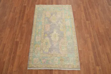 Vegetable Dye Oushak Turkish Accent Rug 3x5