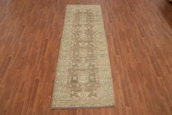 Vegetable Dye Oushak Turkish Runner Rug 3x9