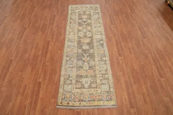 Vegetable Dye Oushak Turkish Runner Rug 3x10