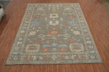 Vegetable Dye Oushak Turkish Large Rug 13x16