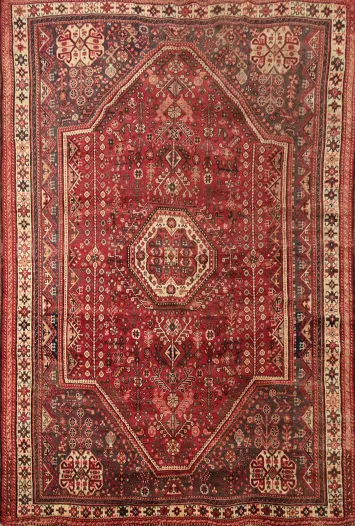 Geometric Wool Abadeh Persian Area Rug 6x8