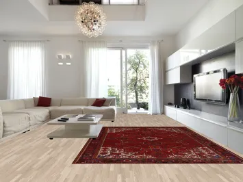 Handmade Red Wool Heriz Persian Area Rug 10x13