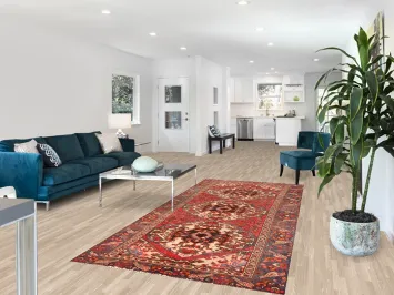 Geometric Wool Bakhtiari Persian Runner Rug 4x10