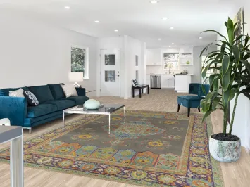 Gray Wool Tabriz Persian Area Rug 8x11