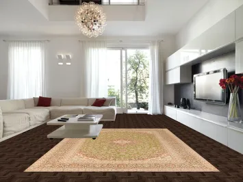 Traditional Green Mashad Persian Area Rug 10x13