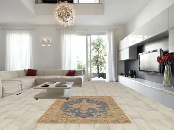 Traditional Blue Tabriz Persian Area Rug 7x10