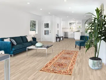 Geometric Wool Heriz Serapi Indian Runner Rug 3x8