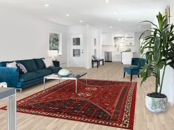 Tribal Wool Geometric Shiraz Persian Area Rug 7x9