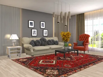 Vegetable Dye Animals Shiraz Persian Area Rug 7x10