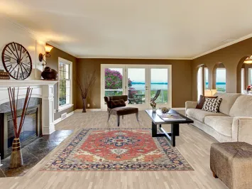 Vegetable Dye Heriz Serapi Persian Area Rug 6x9