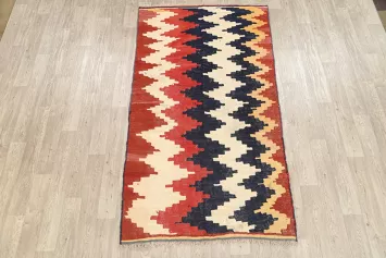 Geometric Tribal 5x8 Kilim Shiraz Persian Area Rug
