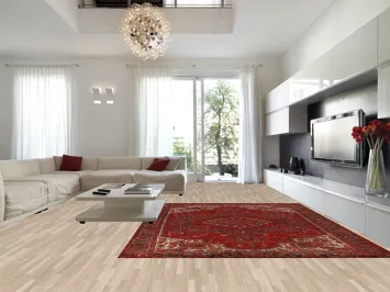 Red Geometric Heriz Persian Area Rug 10x12