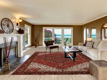 Vintage Wool Heriz Persian Area Rug 10x13