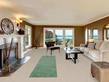 Green Tribal Gabbeh Oriental Runner Rug 3x10