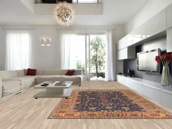 Handmade Blue Heriz Serapi Indian Large Rug 10x14