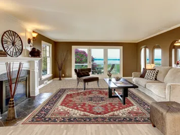 Geometric Heriz Serapi Indian Area Rug 9x12