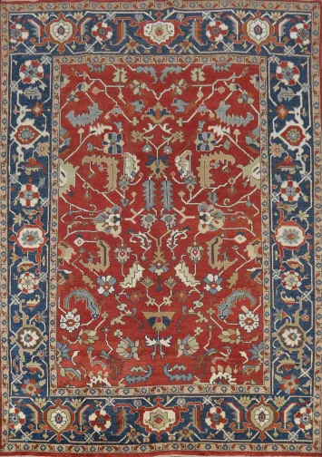 Handmade Wool Heriz Serapi Indian Area Rug 8x10