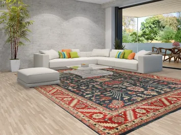 Handmade Wool Heriz Serapi Indian Large Rug 12x15